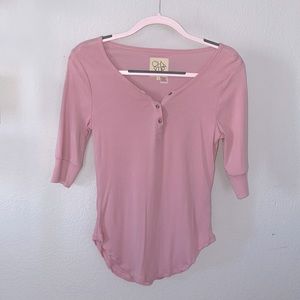 Cha Sor Elbow length button up blouse